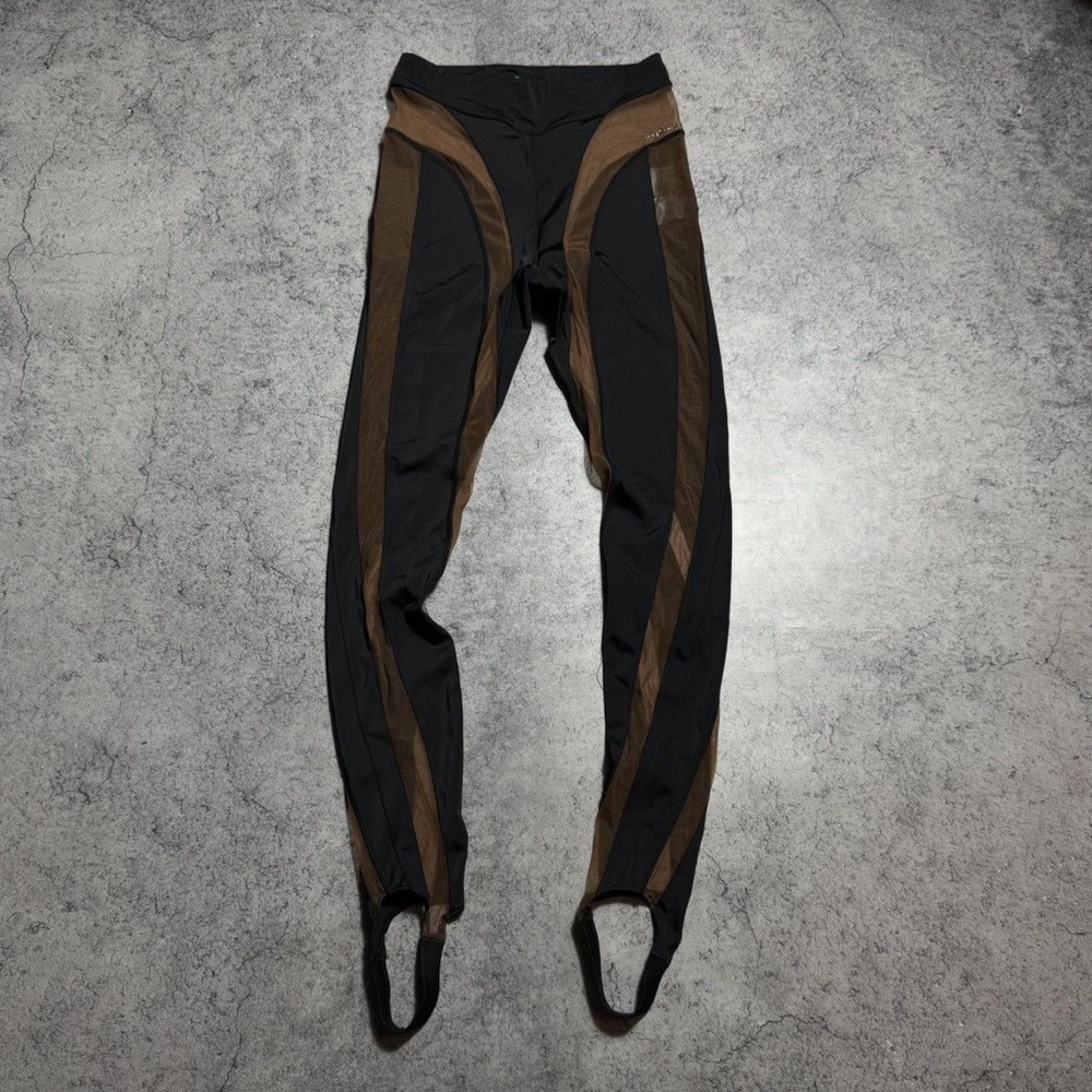 Mugler Black and Brown Leggings